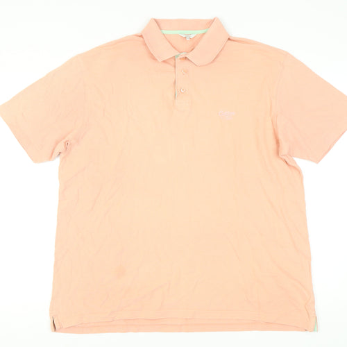 Cotton Traders Men's Pink 2XL Polo Short Sleeve