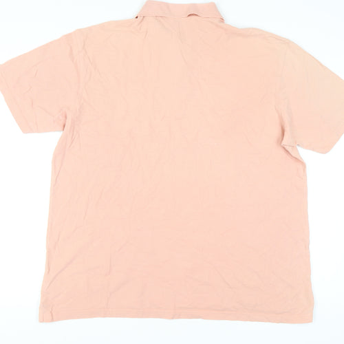 Cotton Traders Men's Pink 2XL Polo Short Sleeve