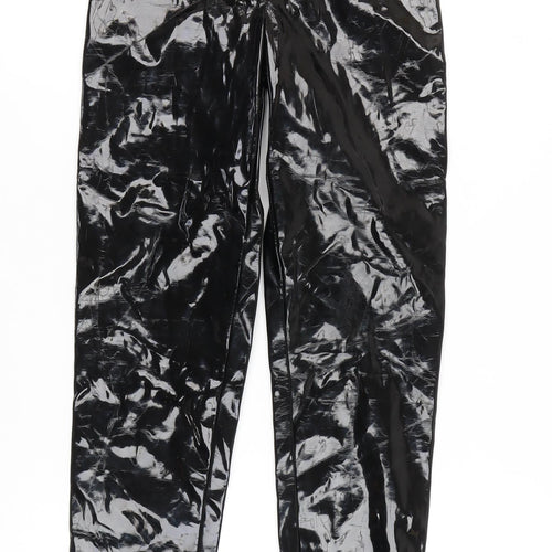 H&M Women's Black Straight-Leg Trousers Size 6