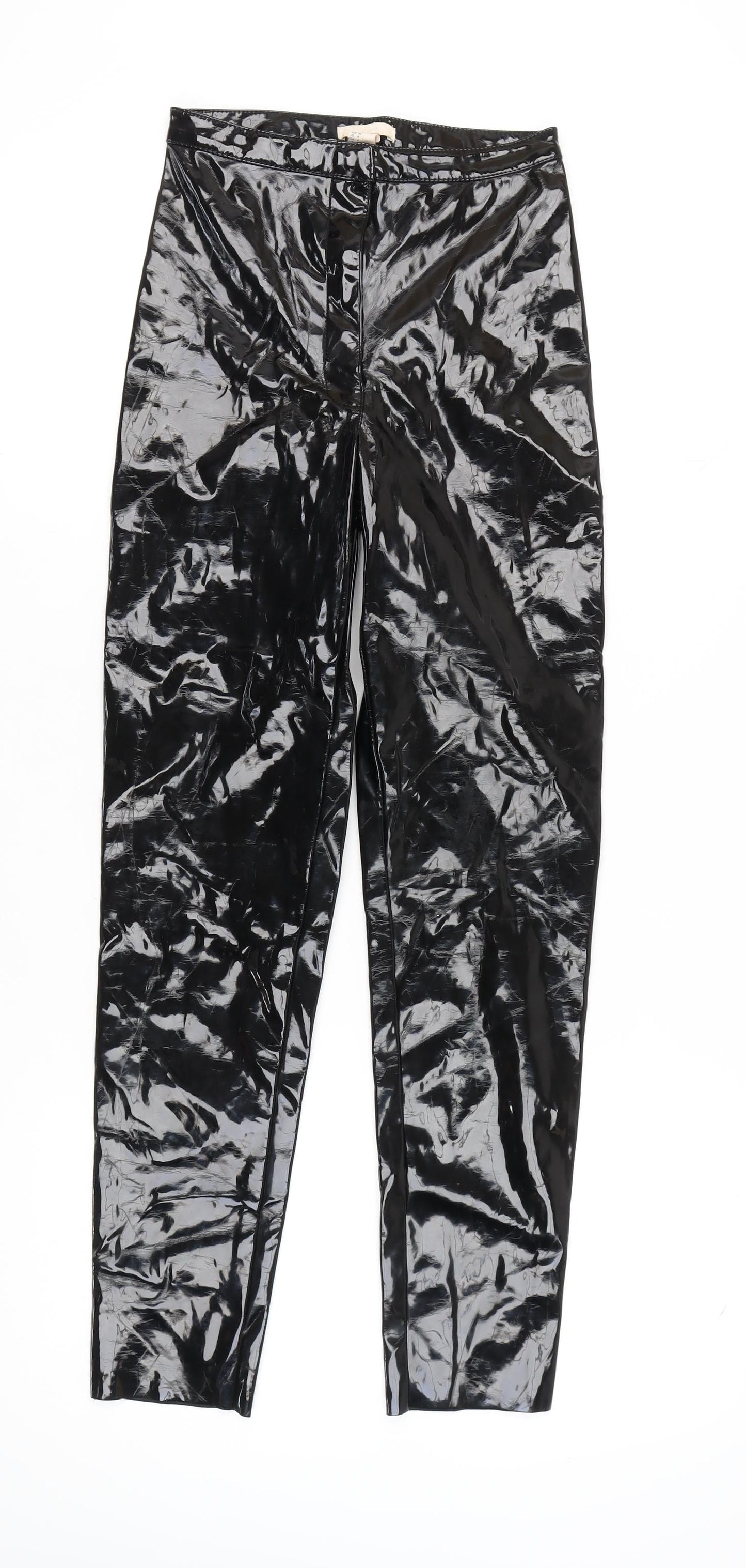 H&M Women's Black Straight-Leg Trousers Size 6
