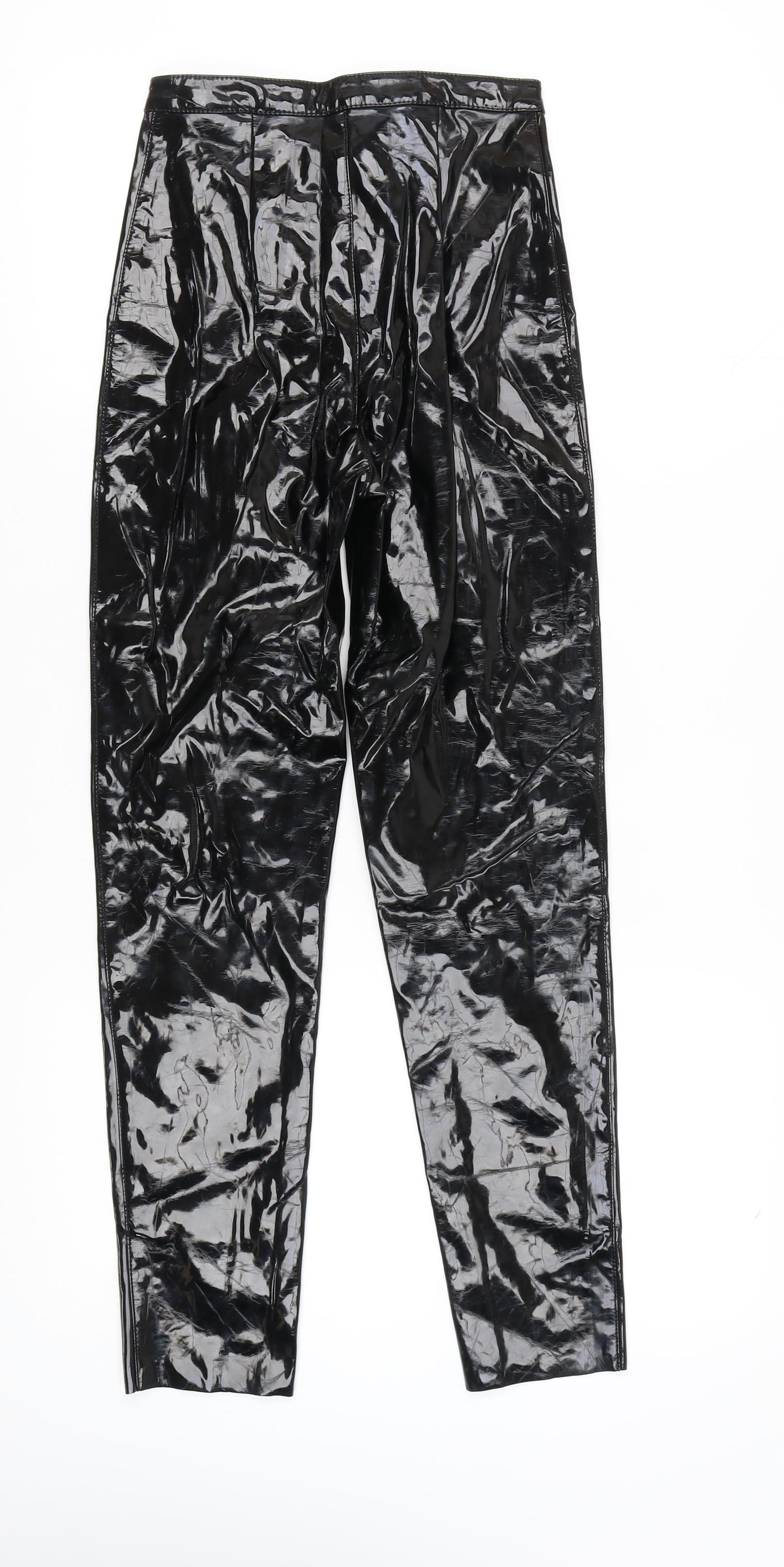 H&M Women's Black Straight-Leg Trousers Size 6