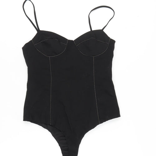 Zara Women’s Black Bodysuit M Sleeveless Party Chic