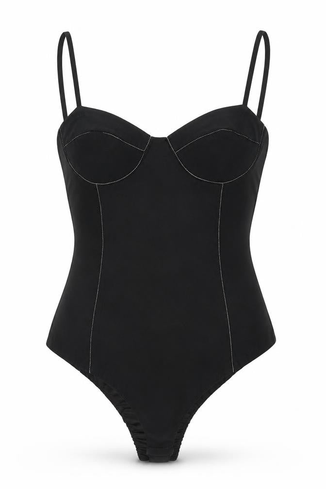 Zara Women’s Black Bodysuit M Sleeveless Party Chic