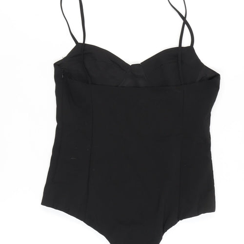 Zara Women’s Black Bodysuit M Sleeveless Party Chic