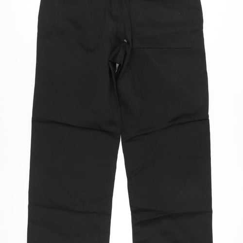 Smartwear Men's Black Cargo Trousers, Size 34, Regular Fit