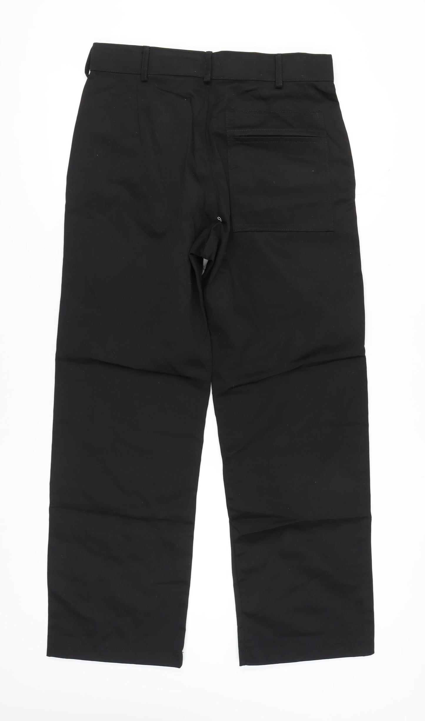 Smartwear Men's Black Cargo Trousers, Size 34, Regular Fit