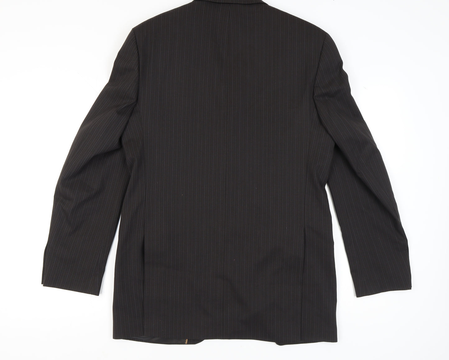 Next Men's Black Striped Blazer 40L Long Jacket