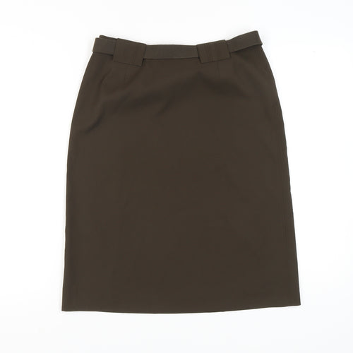 Marks and Spencer Women's Brown Pencil Skirt Size 12
