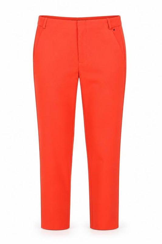 Front view of Zara Women’s Red Trousers, size UK 6, Regular Fit