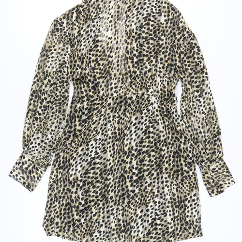 River Island Women's Multicoloured Animal Print Shirt Dress