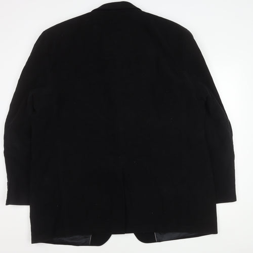 Dehavilland Men's Black Overcoat, Size L, Classic Style