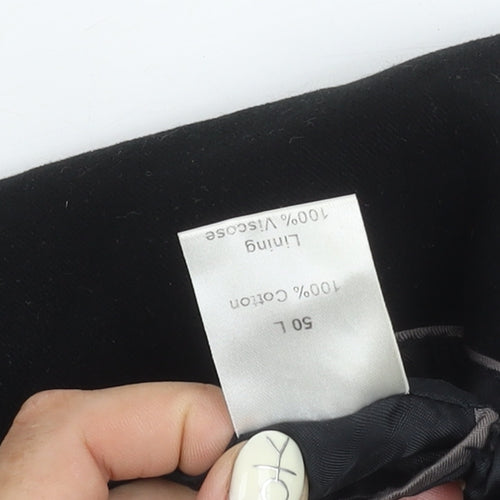Dehavilland Men's Black Overcoat, Size L, Classic Style