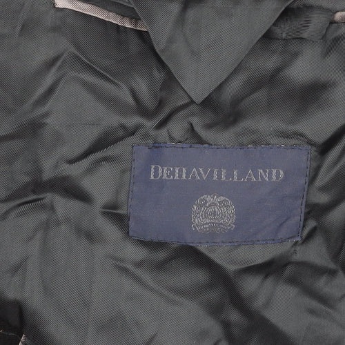 Dehavilland Men's Black Overcoat, Size L, Classic Style