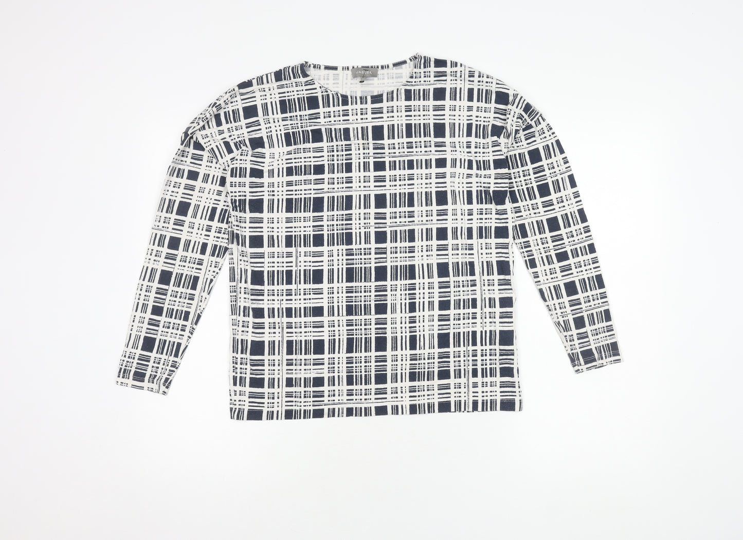 Jaeger Women's XS Blue Geometric Long Sleeve Top