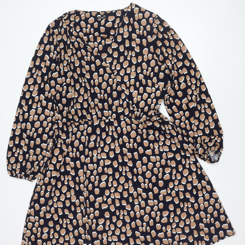 Roman Women's Multi Animal Print Long Sleeve Dress