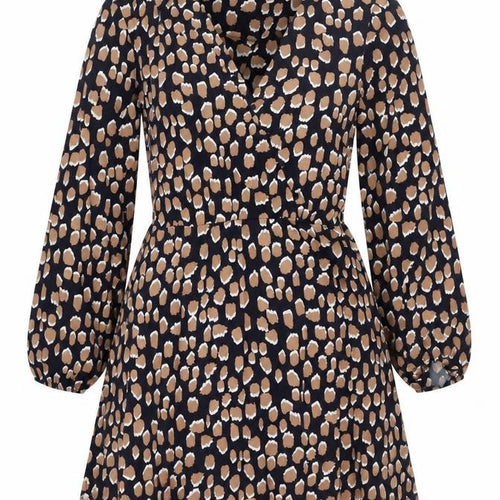 Roman Women's Multi Animal Print Long Sleeve Dress