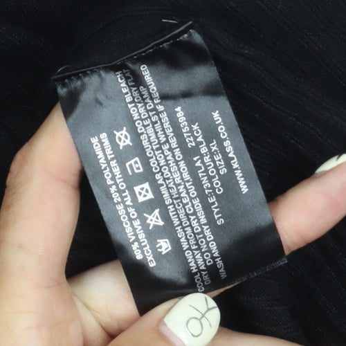 Klass Women's Black Studded Tunic Jumper XL