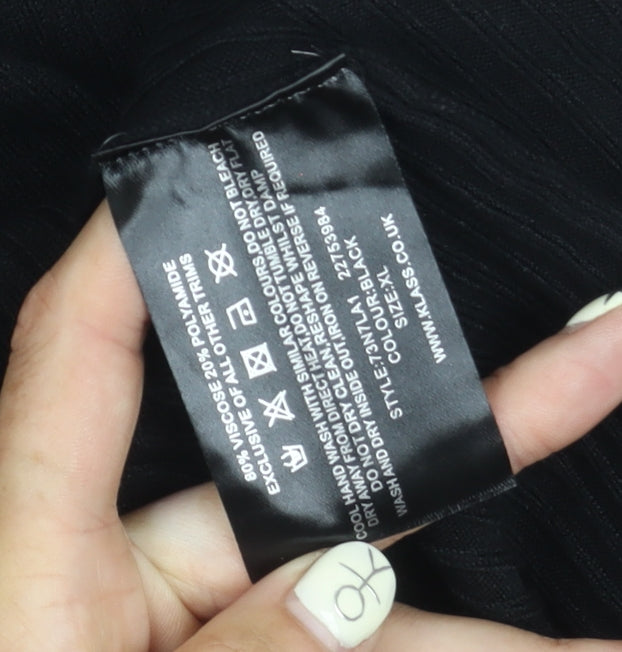 Klass Women's Black Studded Tunic Jumper XL