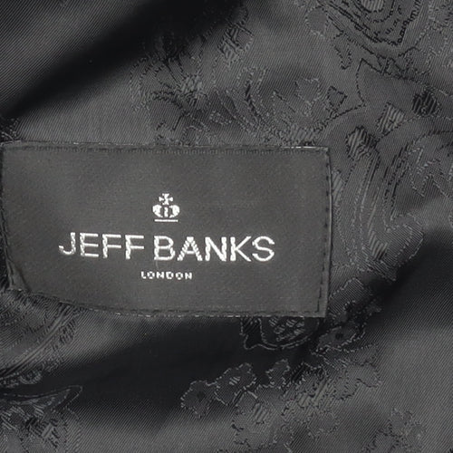 Jeff Banks Black Men's Blazer Tuxedo Size 38L Formal