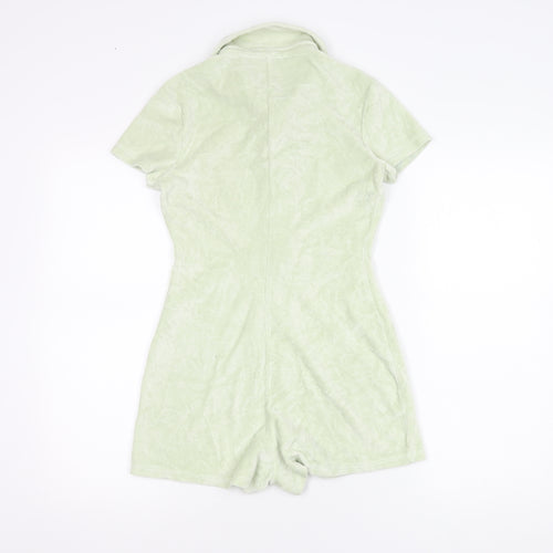 Bershka Women's Green Short Sleeve Playsuit S