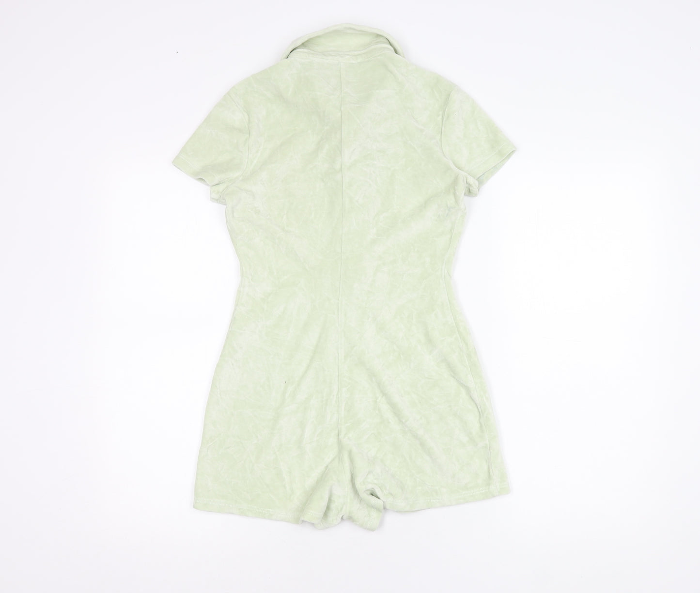 Bershka Women's Green Short Sleeve Playsuit S