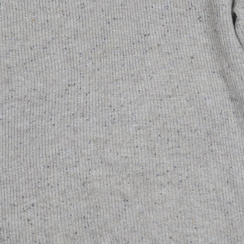 Mantaray Men's Beige Pullover Jumper, L, High Neck, 1/2 Zip