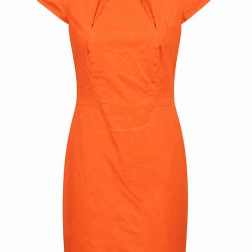 Oasis Women's Orange Dress Size 8 with Zip Detail