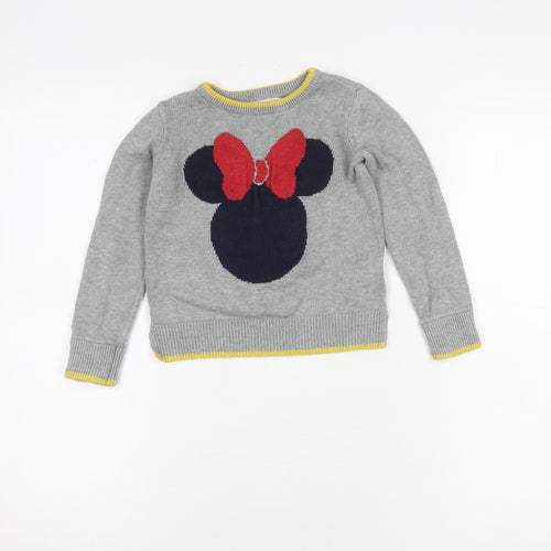 baby GAP Disney Minnie Mouse Grey Girls Pullover Jumper 5 Years