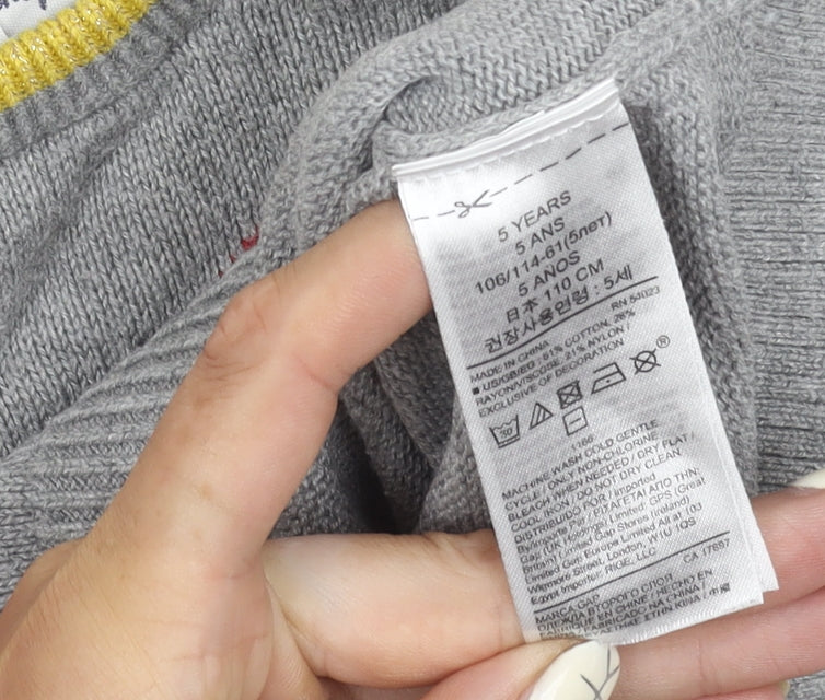 baby GAP Disney Minnie Mouse Grey Girls Pullover Jumper 5 Years