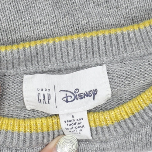 baby GAP Disney Minnie Mouse Grey Girls Pullover Jumper 5 Years