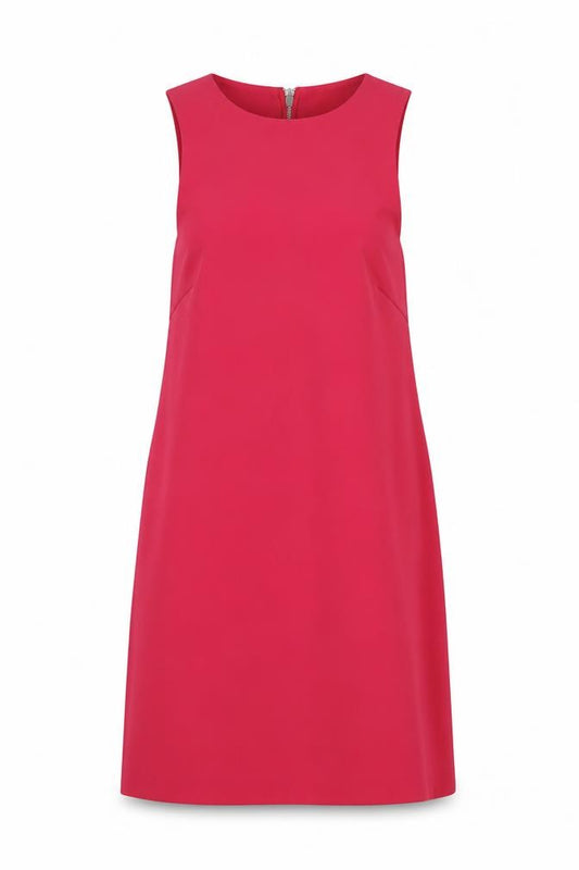 Front view of Miss Selfridge Petites Pink Sleeveless Dress UK 8