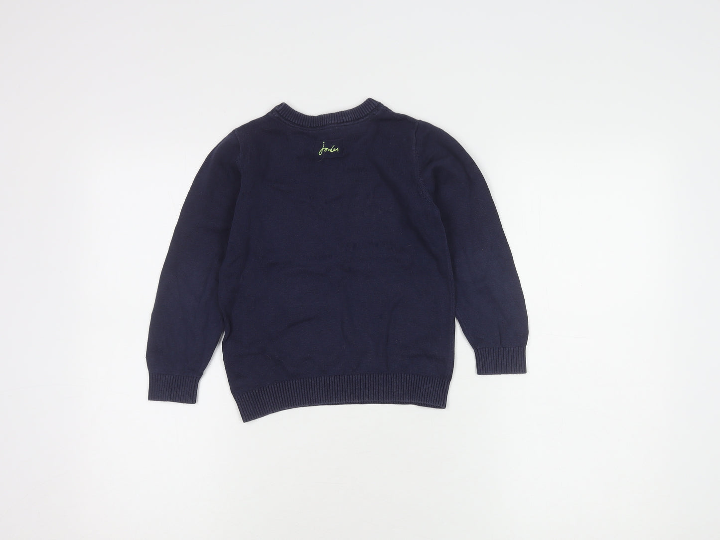 Joules Boys Blue Animal Print Crew Neck Jumper 6 Years