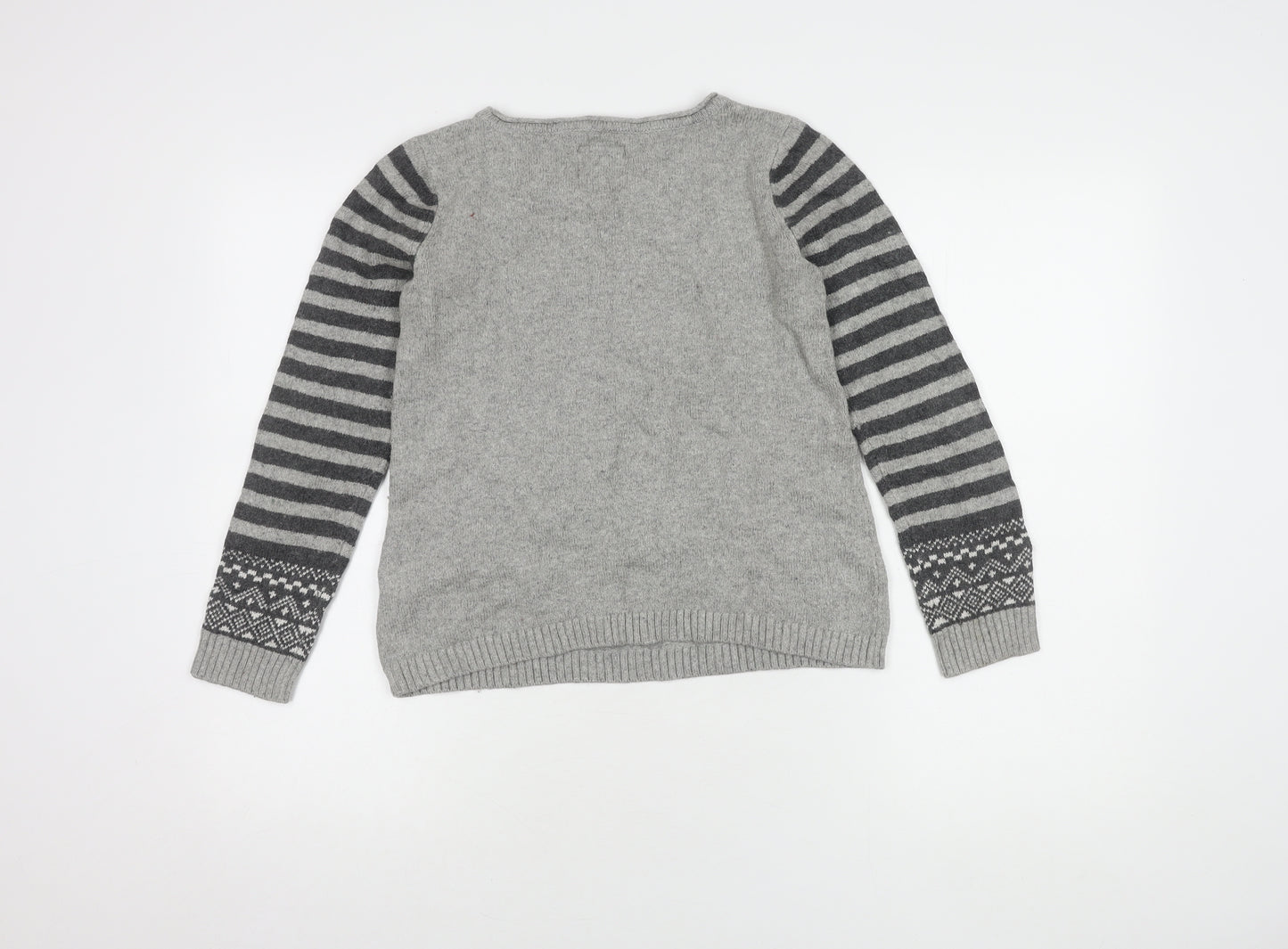 Mantaray Girls Grey Penguin Jumper - 12 Years