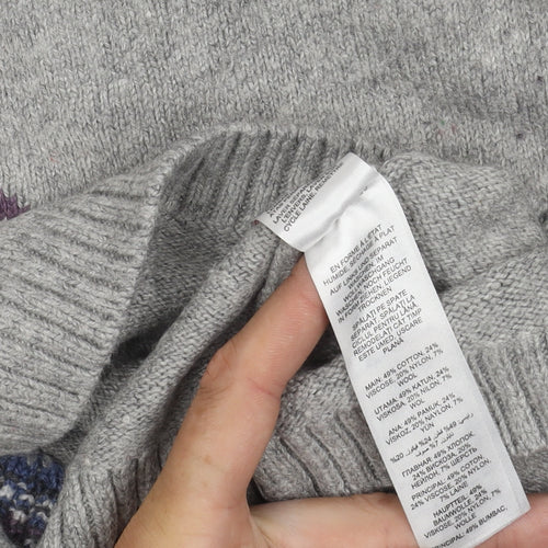 Mantaray Girls Grey Penguin Jumper - 12 Years