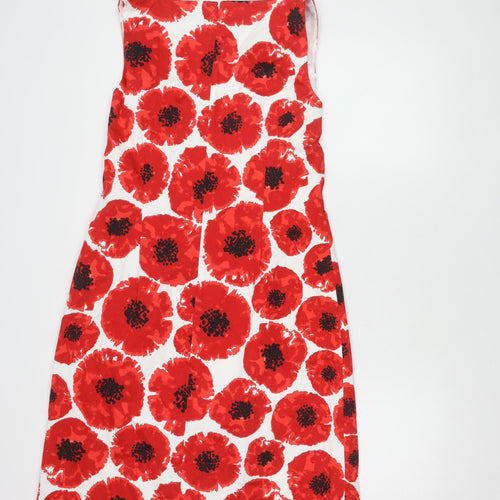 Kaleidoscope Floral Red Shift Dress Women Size 16