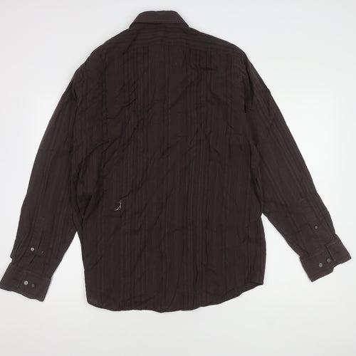 Banana Republic Men's Brown Button-Up Shirt L