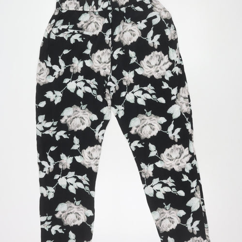 Phase Eight Womens Floral Trousers Black Size 14