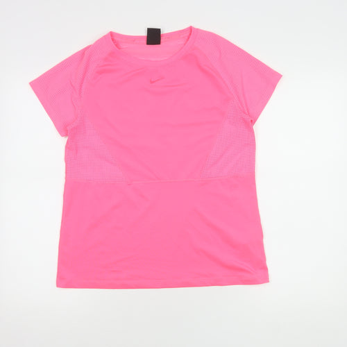 Nike Women's Pink Short Sleeve Active T-Shirt M