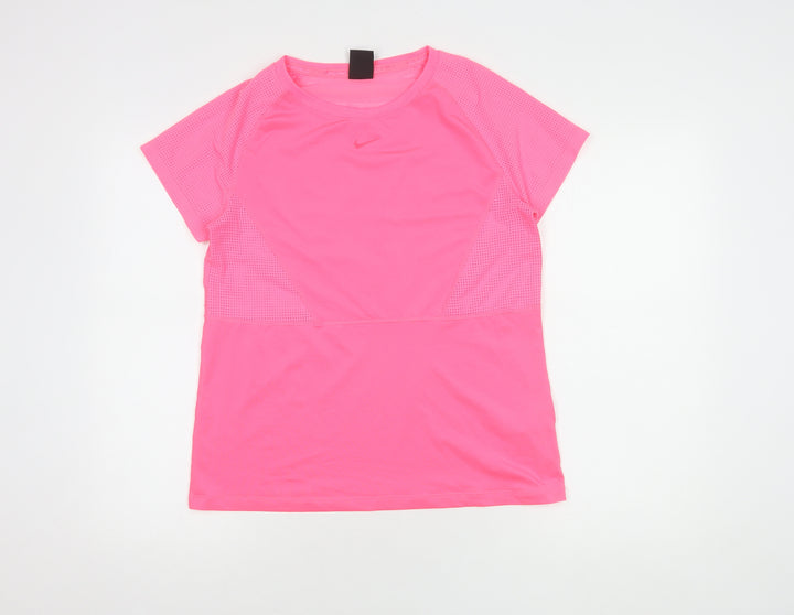 Nike Women's Pink Short Sleeve Active T-Shirt M
