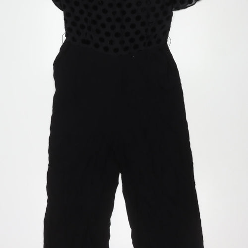 Laura Ashley Women's Black Polka Dot Jumpsuit Size 8