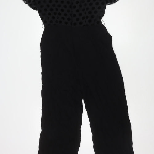 Laura Ashley Women's Black Polka Dot Jumpsuit Size 8