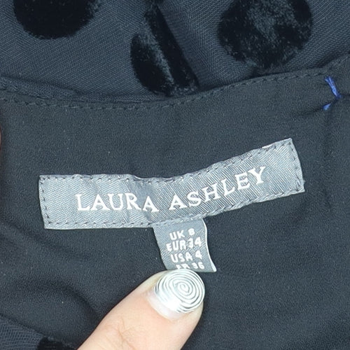 Laura Ashley Women's Black Polka Dot Jumpsuit Size 8