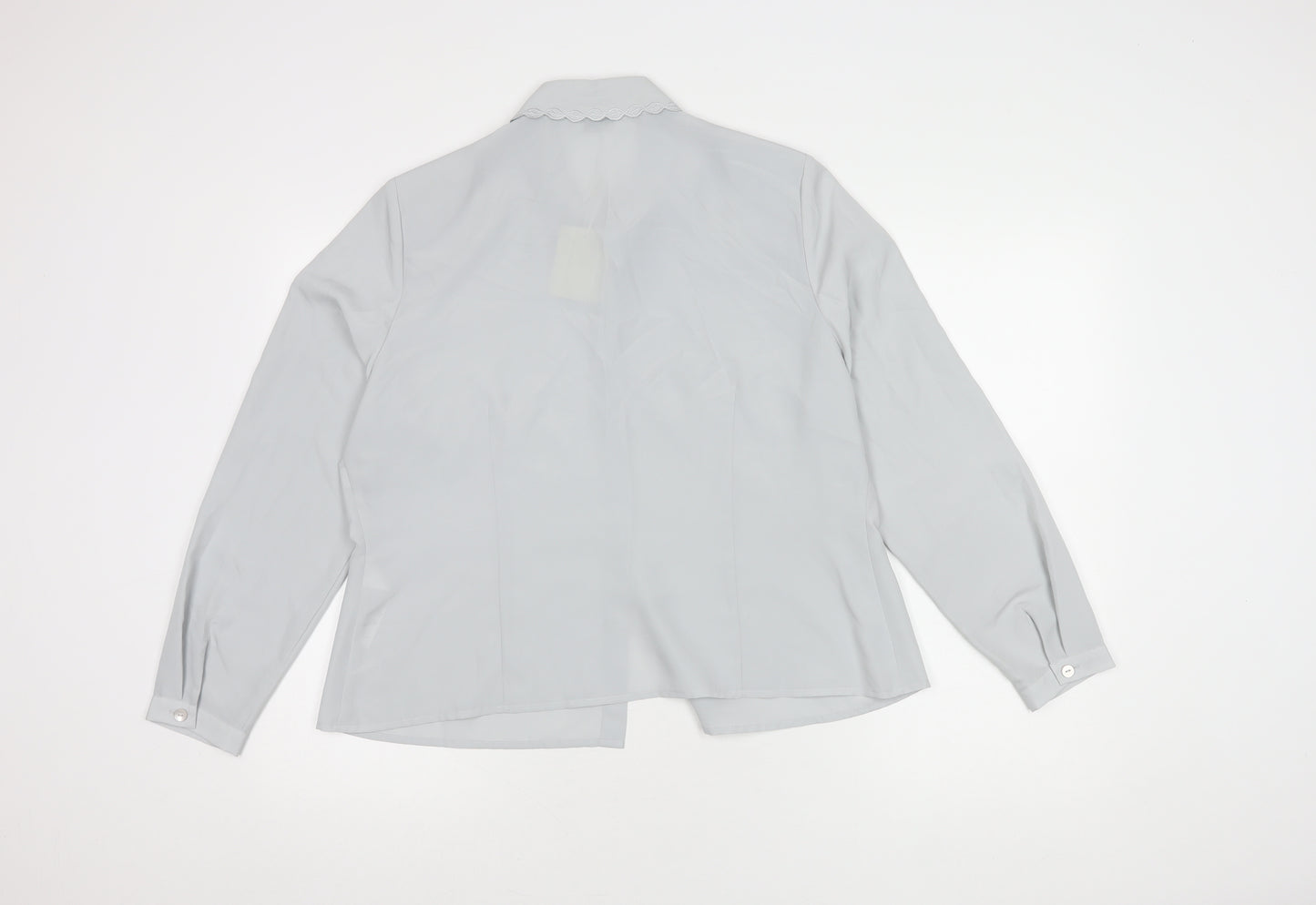 Eastex Women's Grey Button-Up Blouse, Size 16