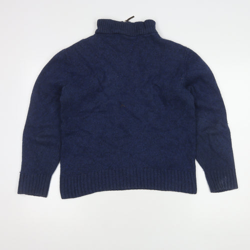 Peter Gribby Men's Blue Wool Cotton Jumper M