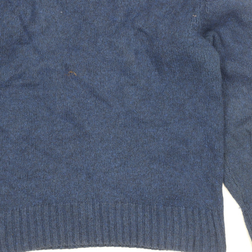 Peter Gribby Men's Blue Wool Cotton Jumper M