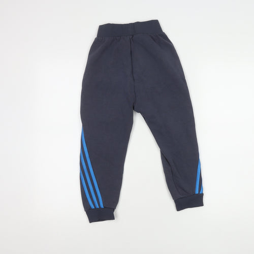 Adidas Boys Blue Joggers 7-8Y, Sports Style