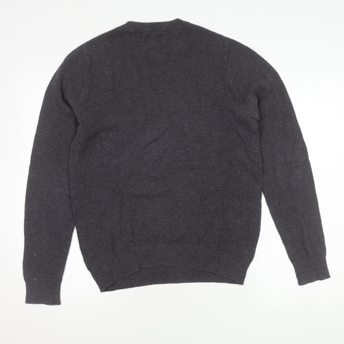 Howick Men's Grey Cotton S Pullover Jumper