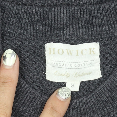 Howick Men's Grey Cotton S Pullover Jumper