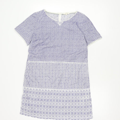 White Stuff Women's Purple Geometric Shift Dress