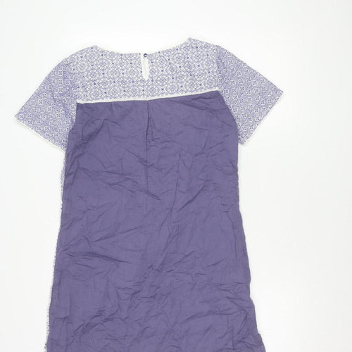 White Stuff Women's Purple Geometric Shift Dress
